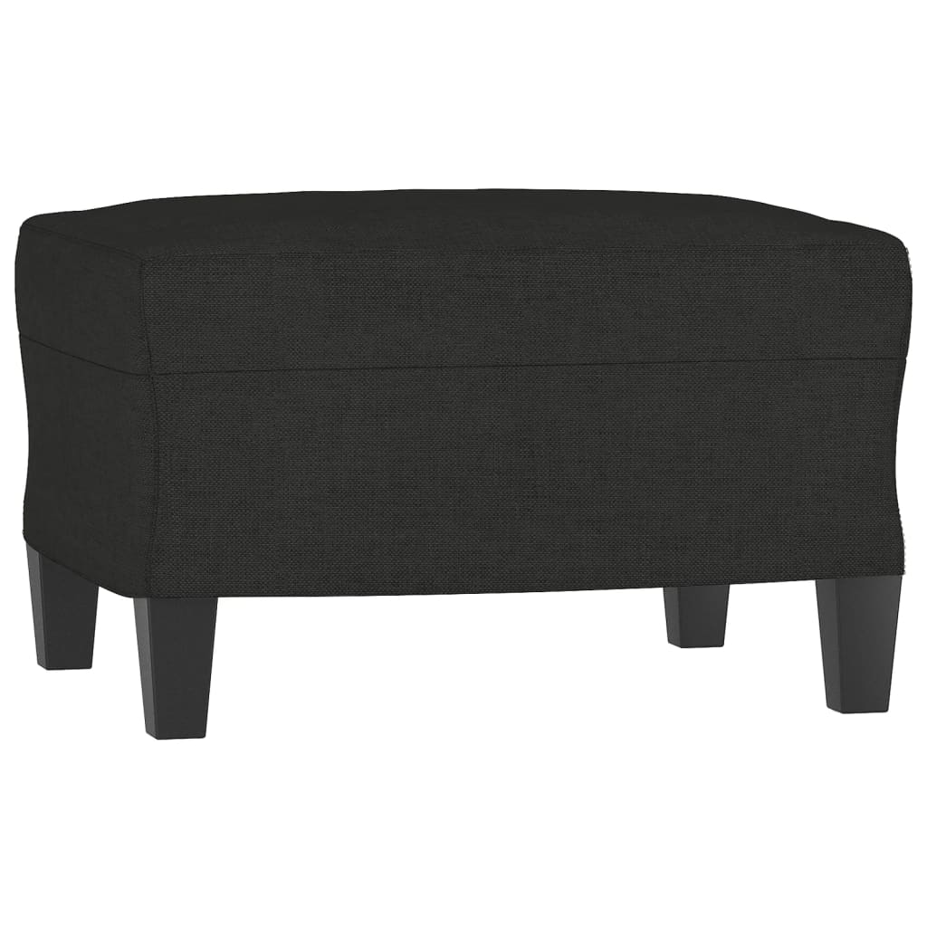 4 pcs conjunto de sofás com almofadões tecido preto