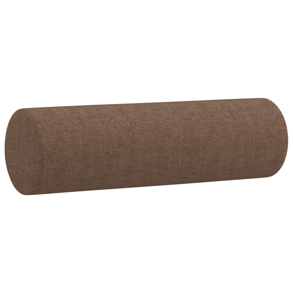 2 pcs conjunto de sofás com almofadas tecido castanho