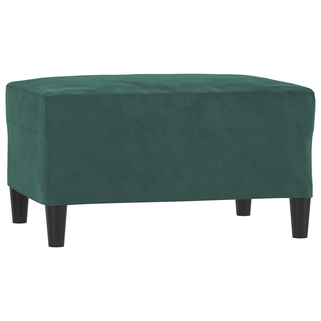 4 pcs conjunto de sofás com almofadões veludo verde-escuro