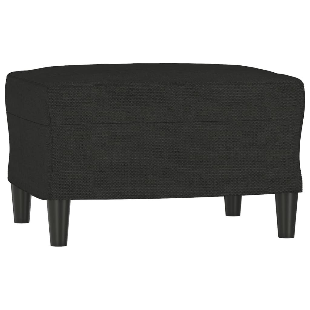 4 pcs conjunto de sofás com almofadas tecido preto