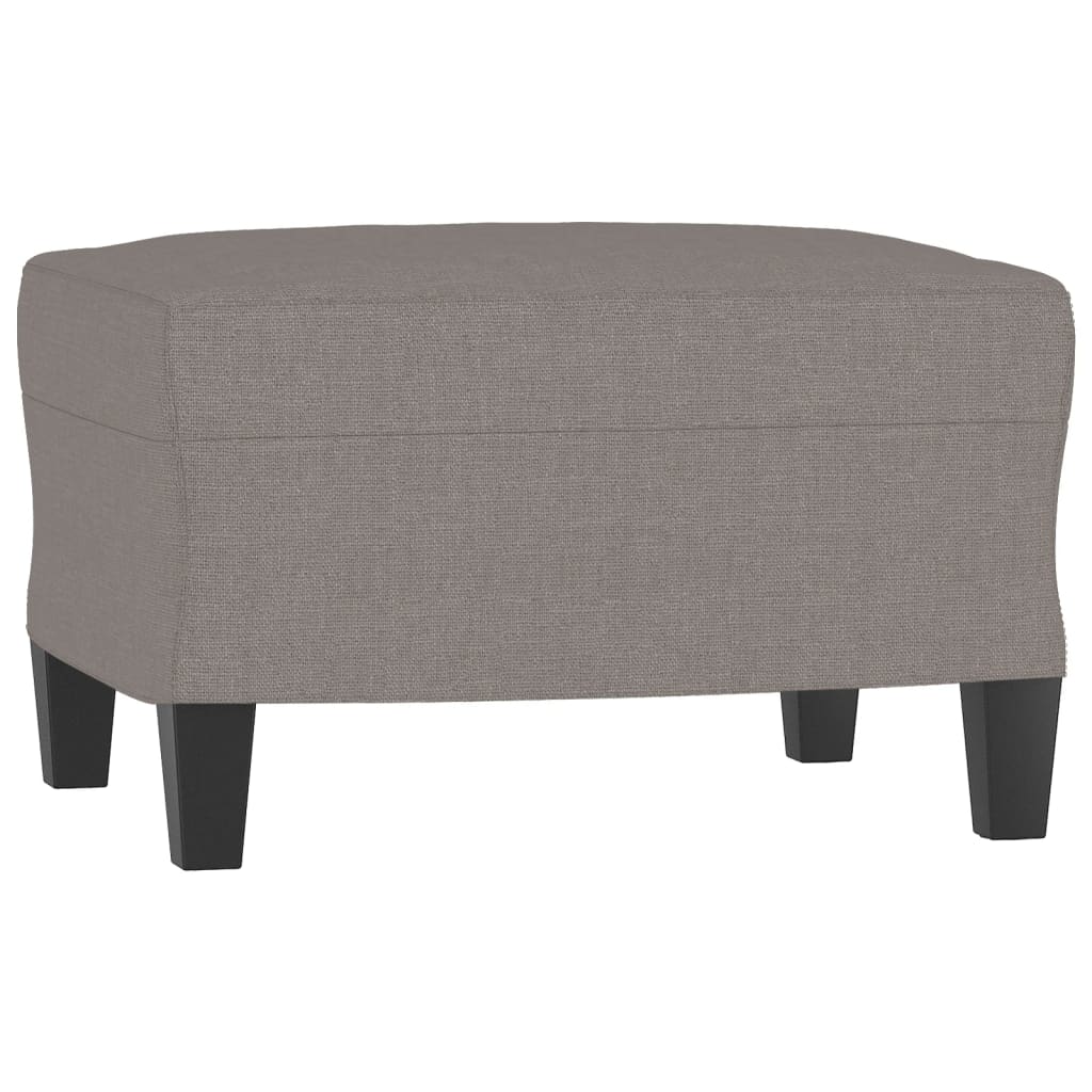 3 pcs conjunto de sofás com almofadas tecido cinza-acastanhado