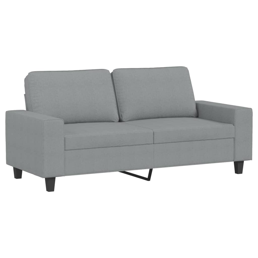 3 pcs conjunto de sofás tecido cinzento-claro