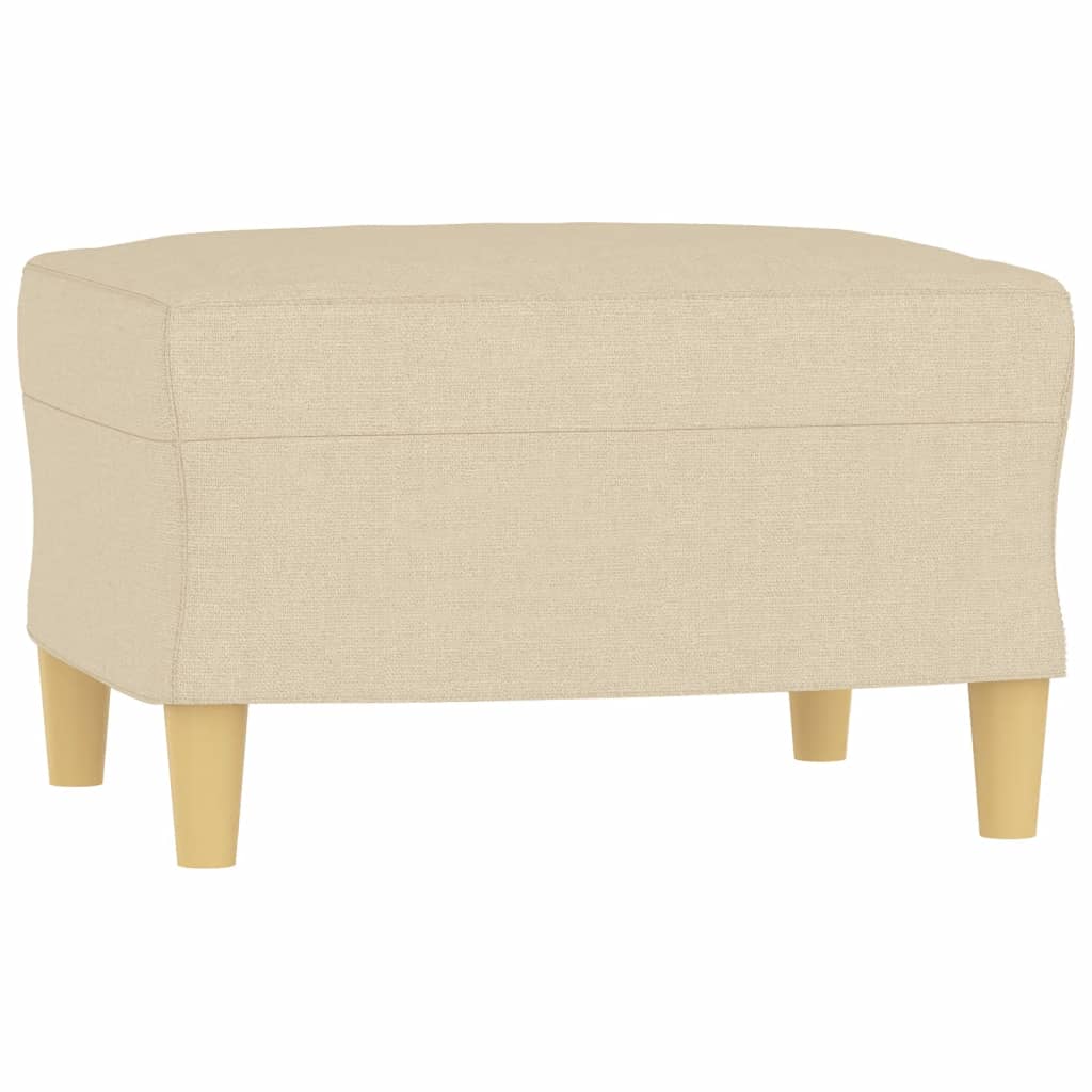 4 pcs conjunto de sofás com almofadões tecido cor creme