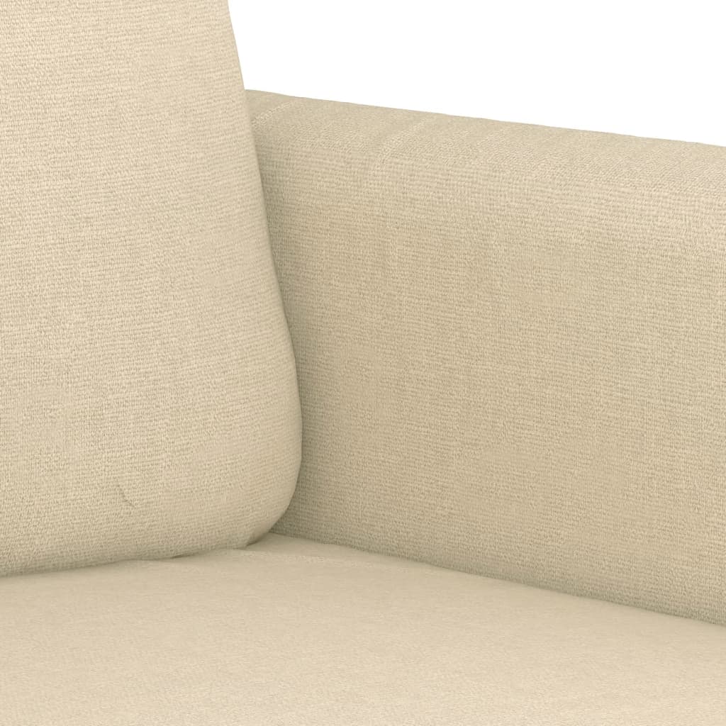 4 pcs conjunto de sofás com almofadas tecido cor creme