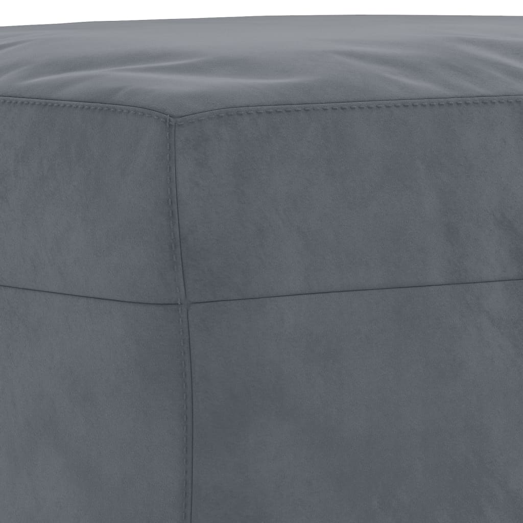4 pcs conjunto de sofás com almofadas veludo cinzento-escuro