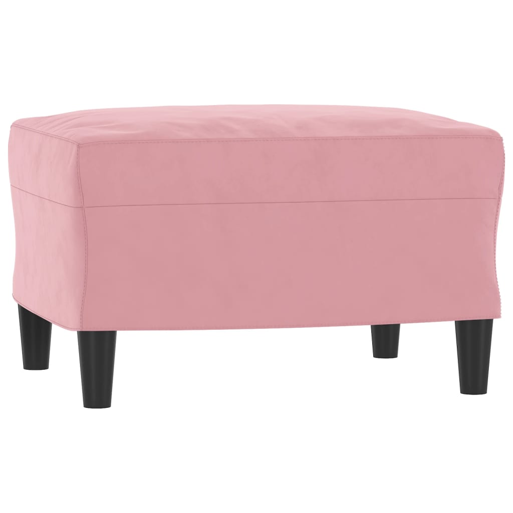 3 pcs conjunto de sofás com almofadas veludo rosa