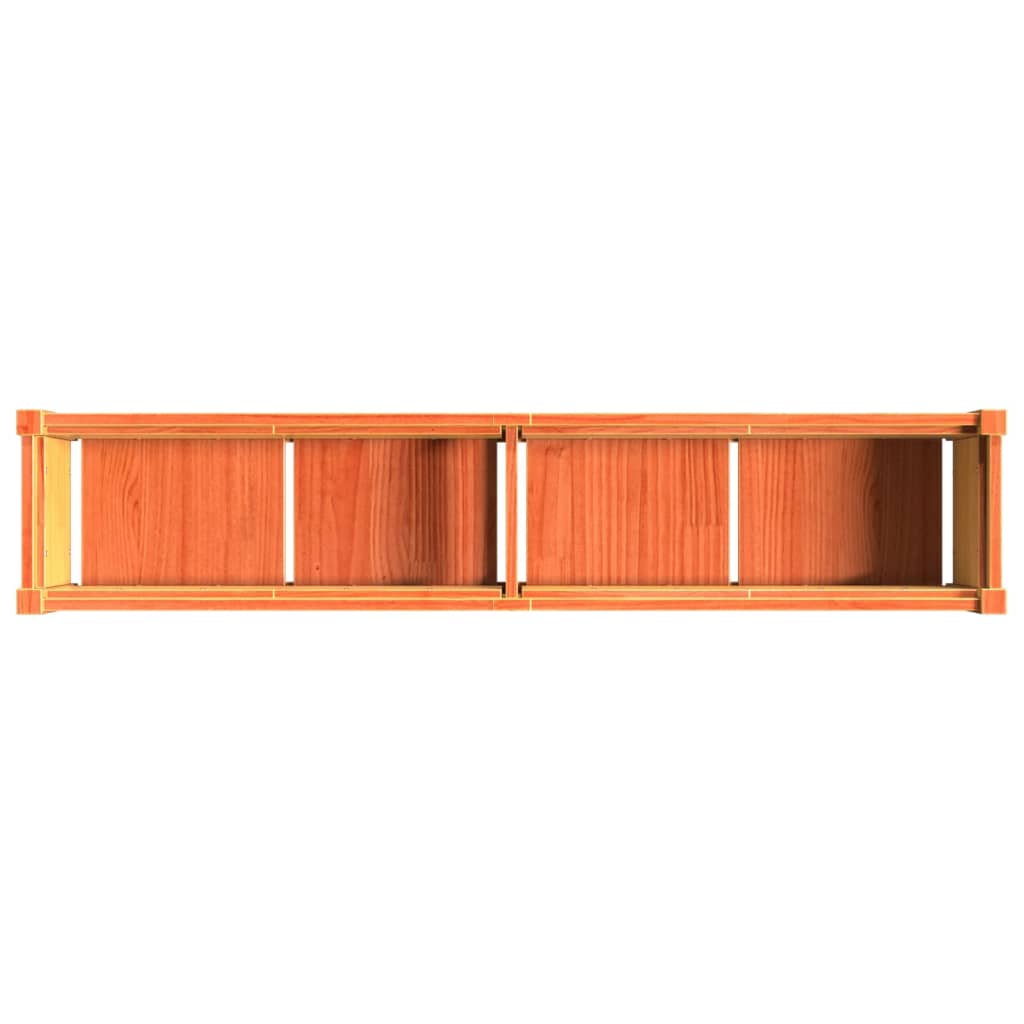 Vasos/floreiras de jardim 2 pcs pinho maciço castanho cera