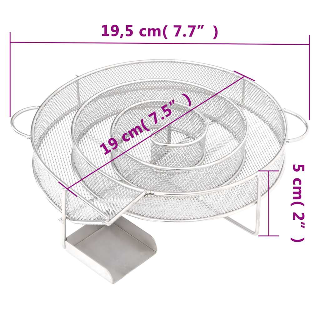 Gerador de fumo frio redondo 19,5 cm aço inoxidável