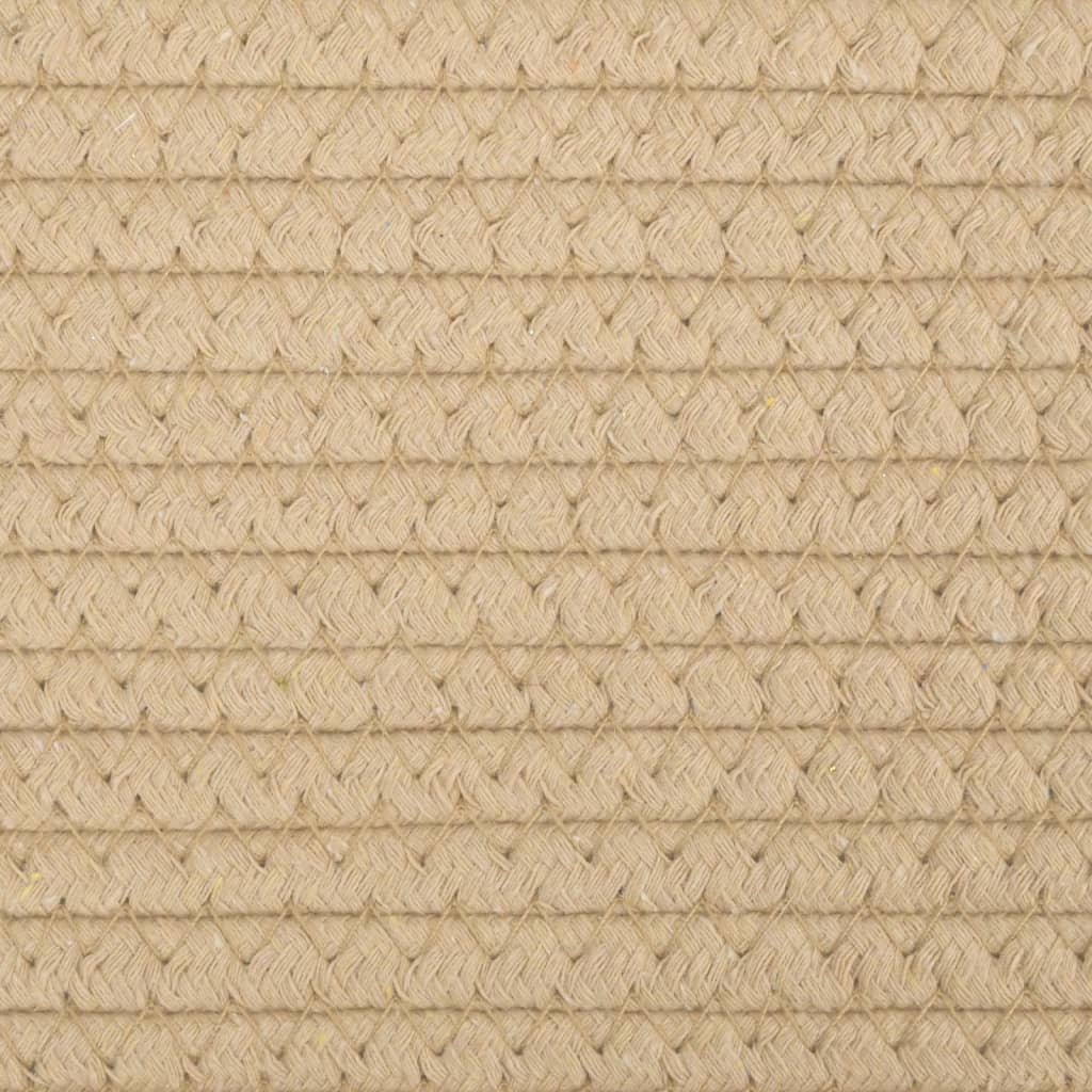 Cestos de arrumação 2 pcs Ø28x28 cm algodão bege e branco