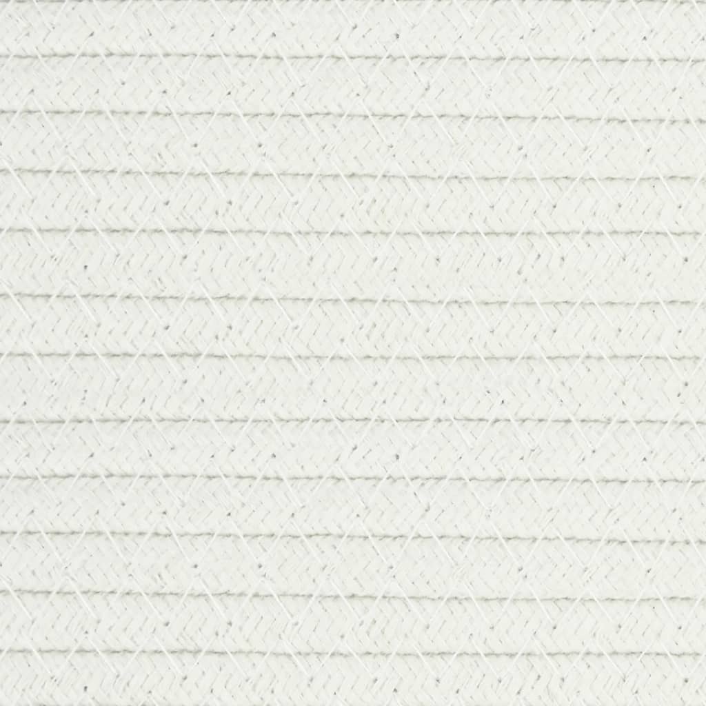 Cesto de arrumação Ø40x35 cm algodão cinzento e branco