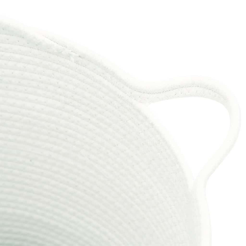 Cesto de arrumação Ø38x36 cm algodão branco