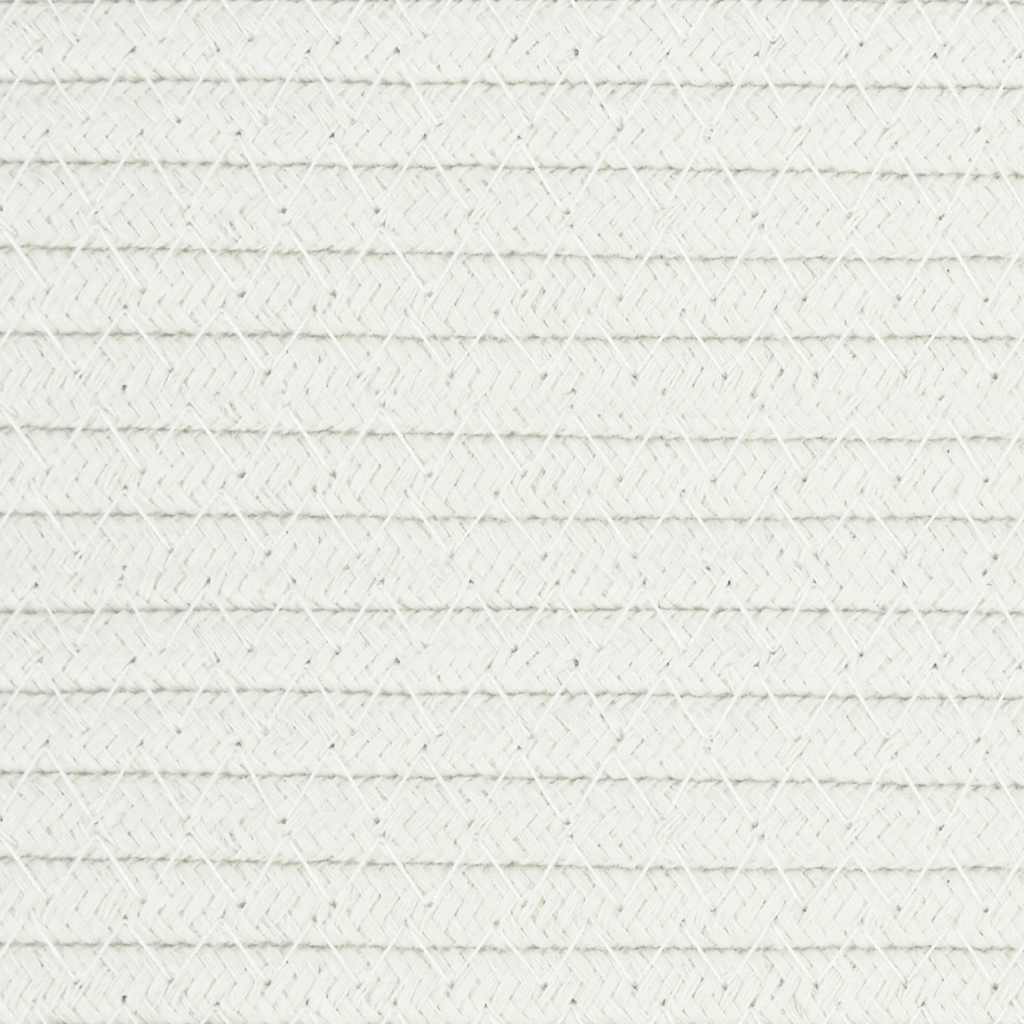 Cesto de arrumação Ø38x36 cm algodão branco