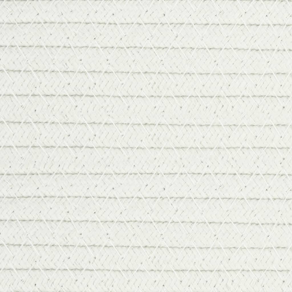 Cesto de arrumação Ø38x46 cm algodão cinzento e branco