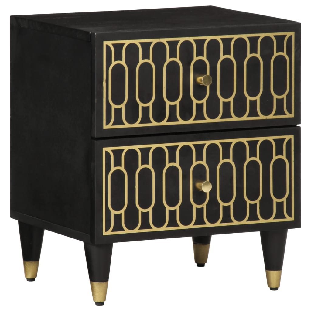 Mesa de cabeceira 40x33x46 cm madeira de mangueira maciça