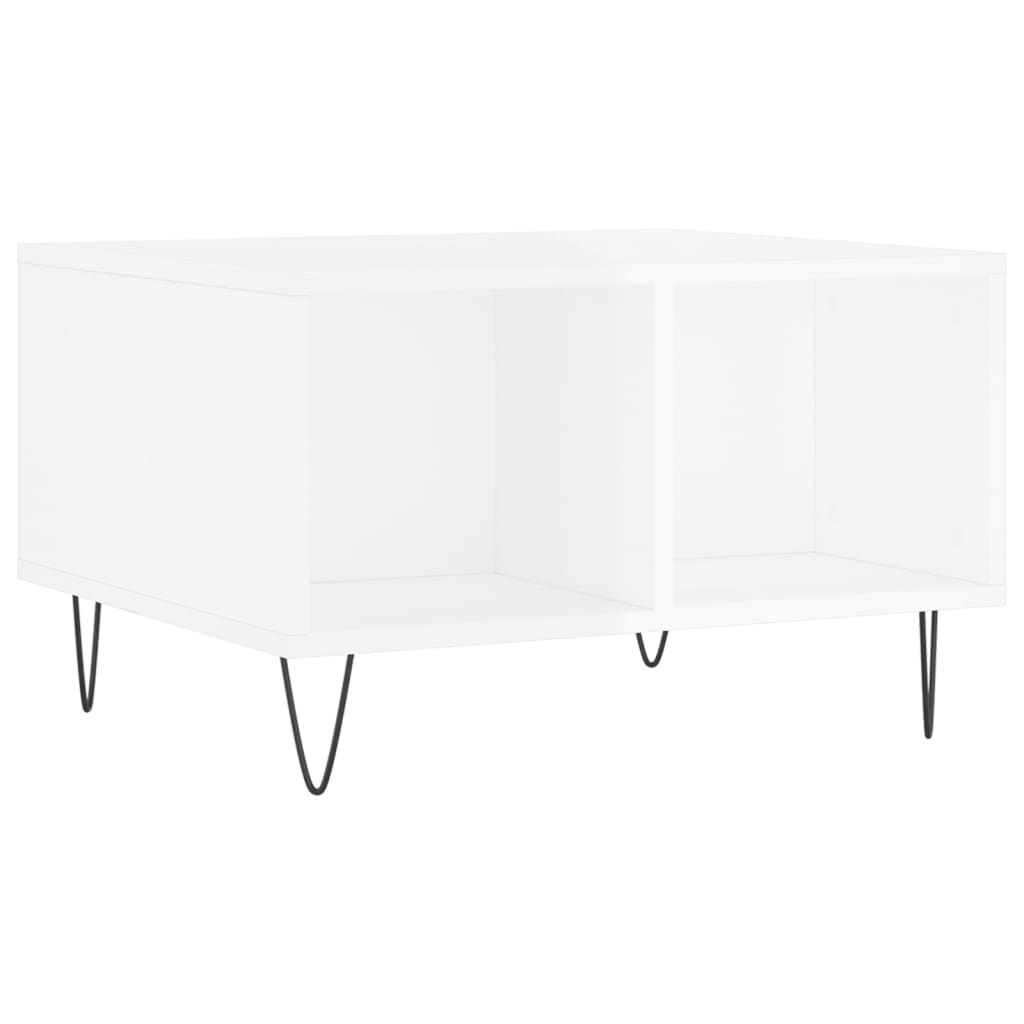 Mesa de centro 60x50x36,5 cm derivados madeira branco brilhante