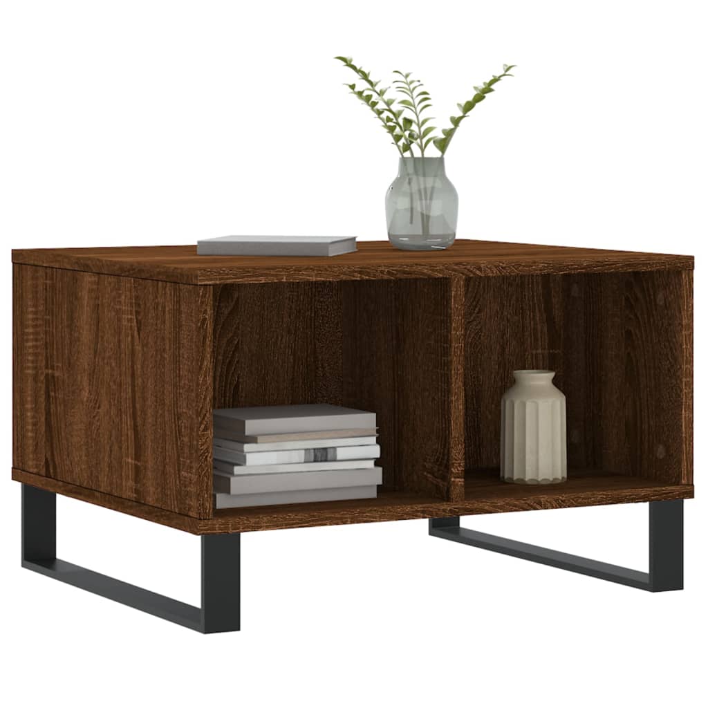 Mesa de centro 60x50x36,5cm derivados madeira carvalho castanho