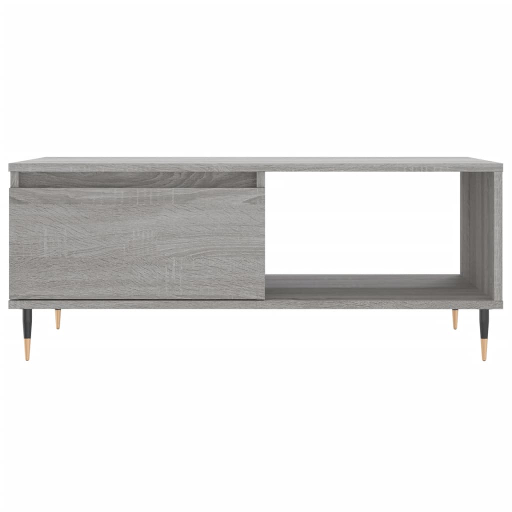 Mesa de centro 90x50x36,5 cm derivados madeira cinzento sonoma