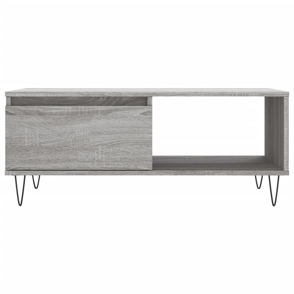 Mesa de centro 90x50x36,5 cm derivados madeira cinzento sonoma