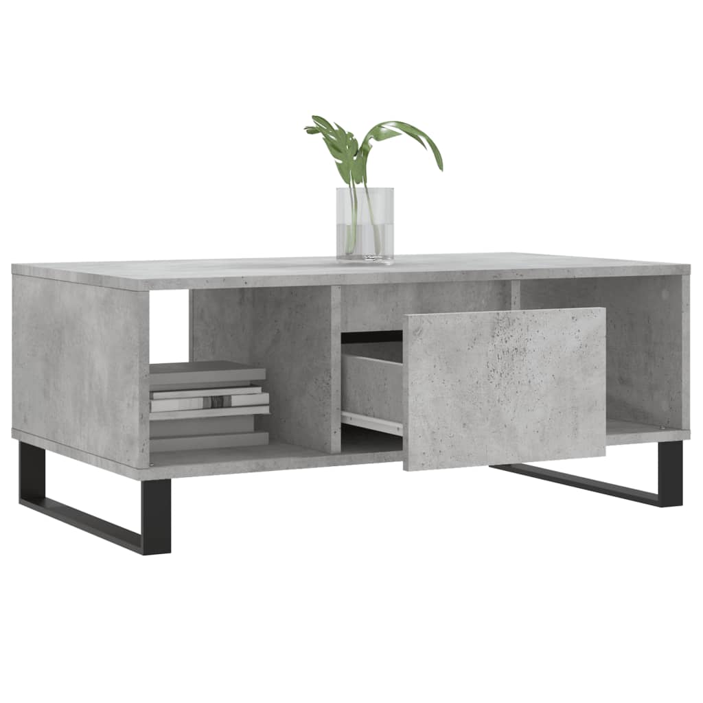 Mesa de centro 90x50x36,5 cm derivados madeira cinzento cimento
