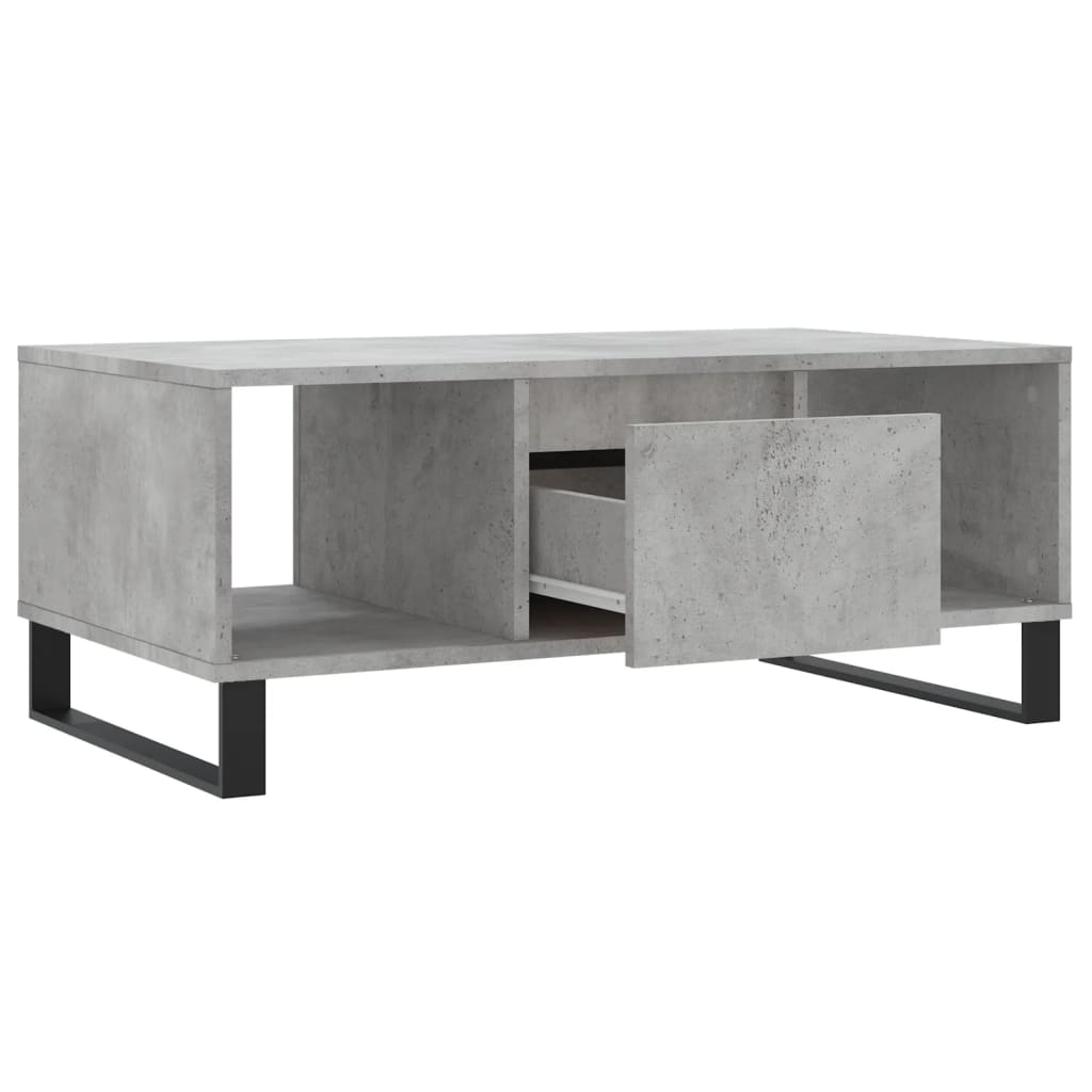 Mesa de centro 90x50x36,5 cm derivados madeira cinzento cimento