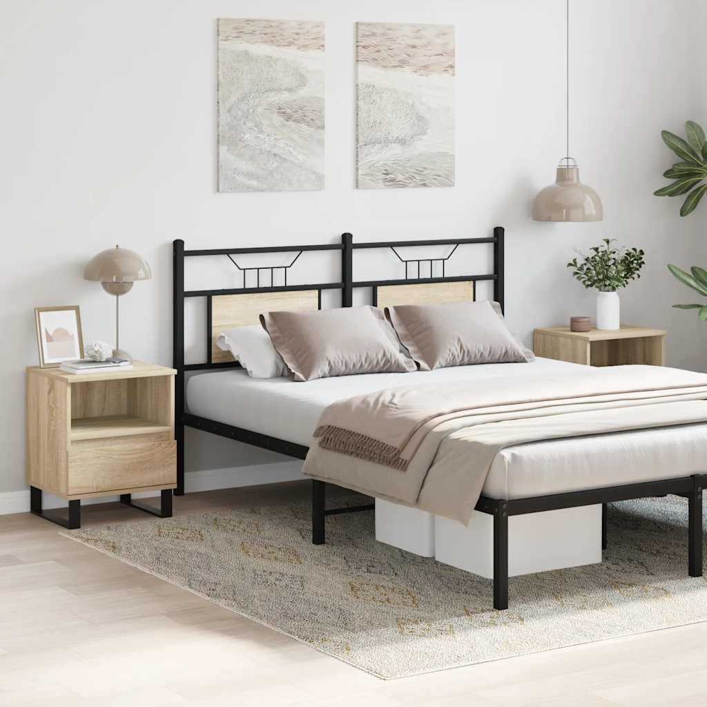 Mesas de cabeceira 2pcs derivados de madeira carvalho sonoma