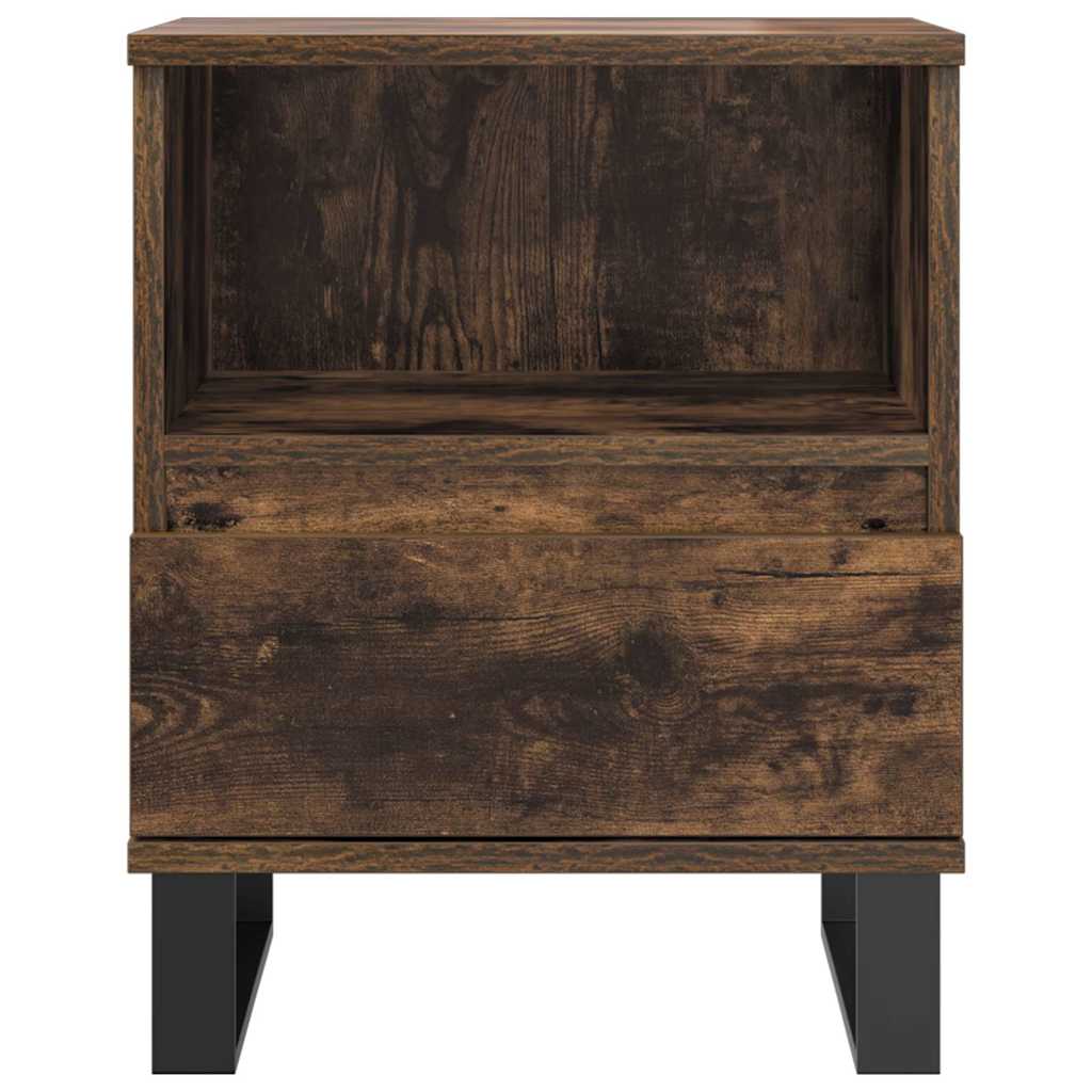 Mesas de cabeceira 2 pcs derivados de madeira carvalho fumado