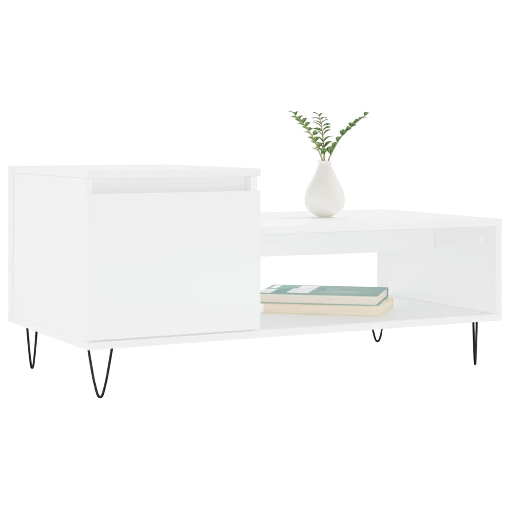 Mesa de centro 100x50x45 cm derivados de madeira branco