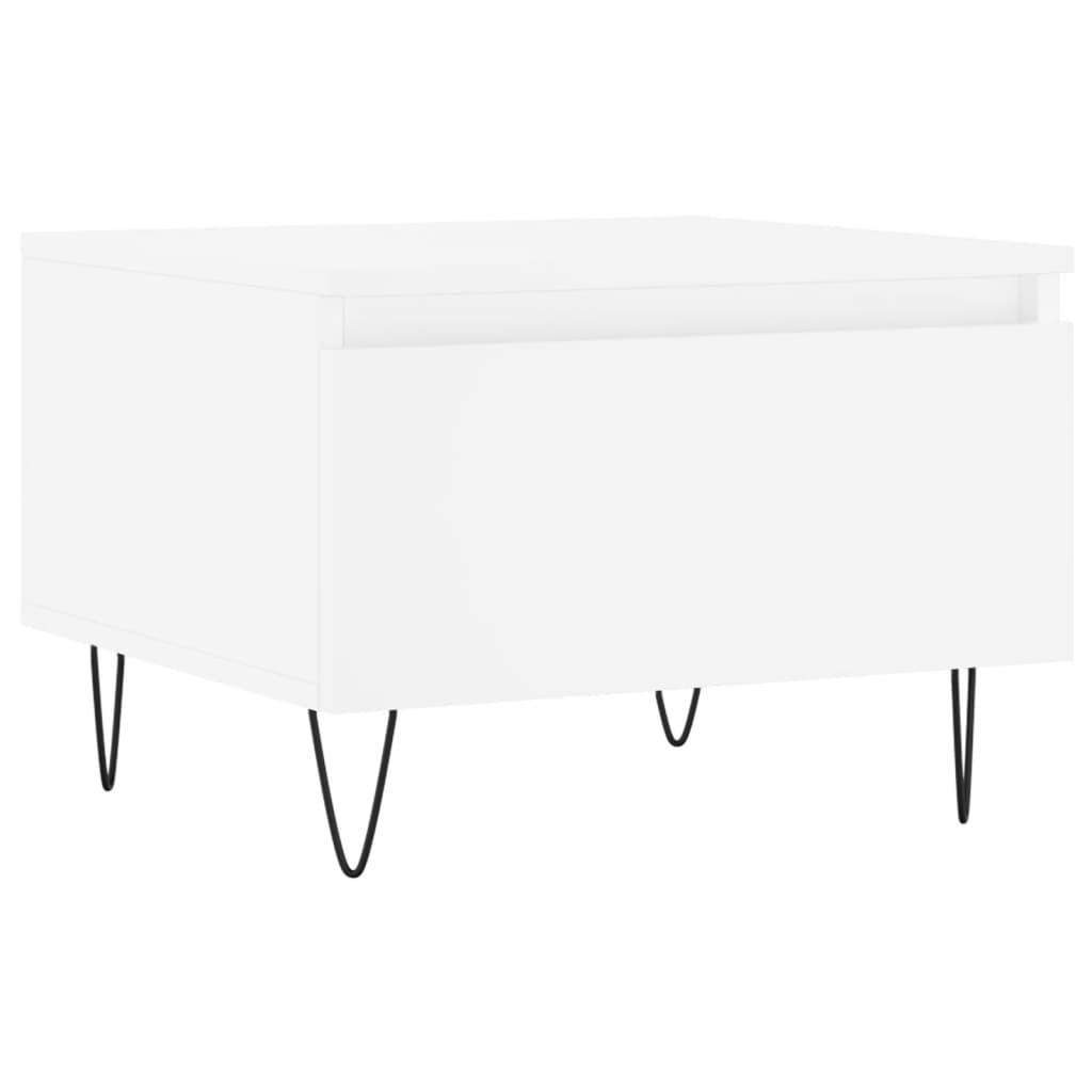 Mesas de centro 2 pcs 50x46x35 cm derivados de madeira branco