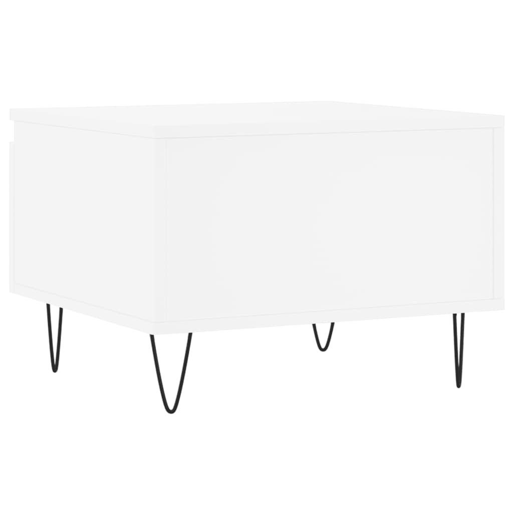 Mesas de centro 2 pcs 50x46x35 cm derivados de madeira branco