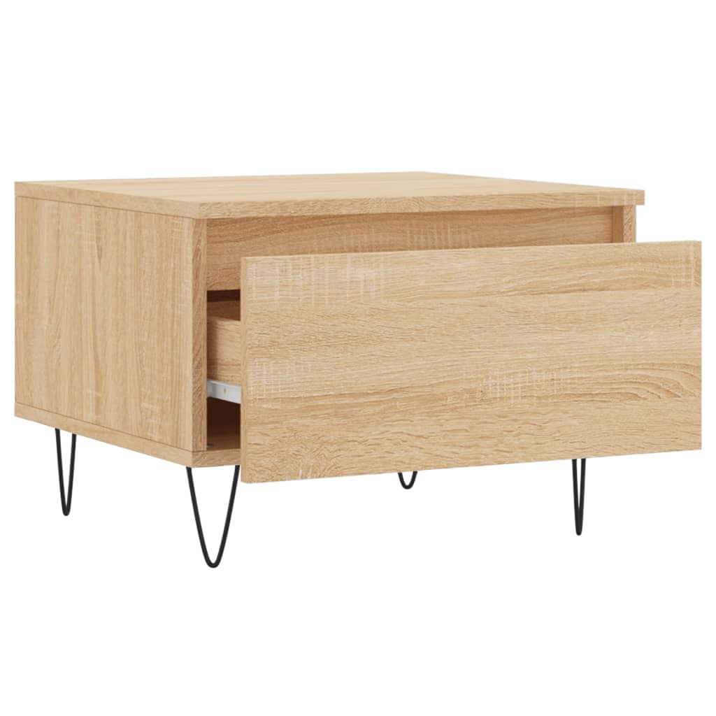 Mesas de centro 2 pcs 50x46x35cm deriv. madeira carvalho sonoma