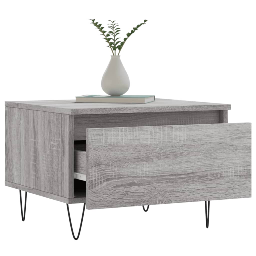 Mesas de centro 2 pcs 50x46x35cm deriv. madeira cinzento sonoma