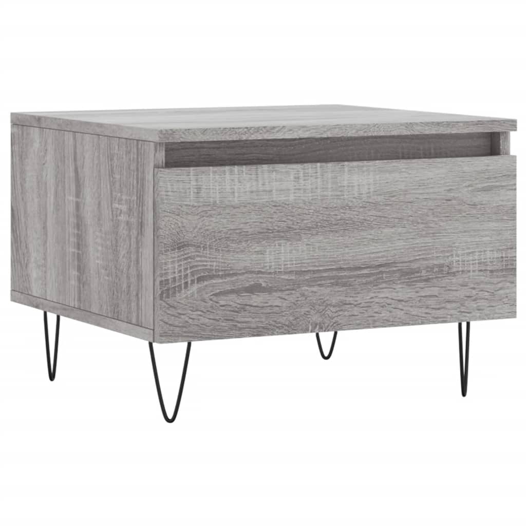 Mesas de centro 2 pcs 50x46x35cm deriv. madeira cinzento sonoma
