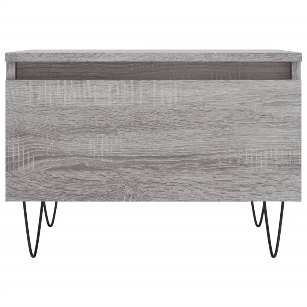 Mesas de centro 2 pcs 50x46x35cm deriv. madeira cinzento sonoma