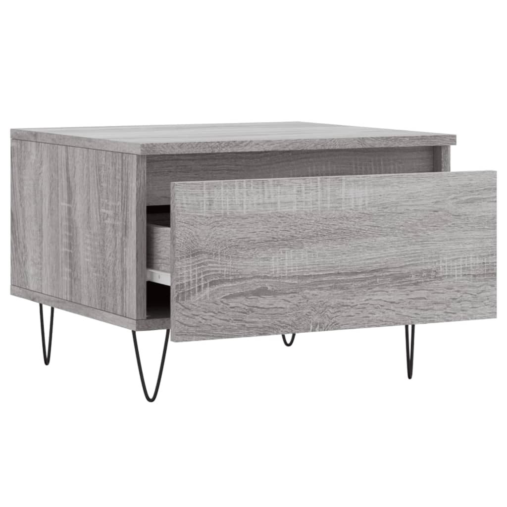 Mesas de centro 2 pcs 50x46x35cm deriv. madeira cinzento sonoma