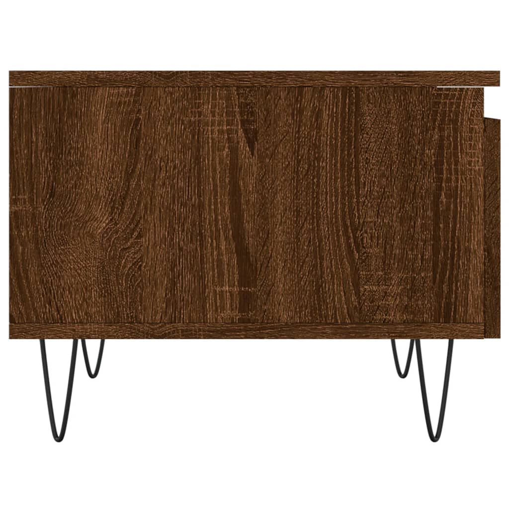 Mesas centro 2 pcs 50x46x35 cm deriv. madeira carvalho castanho