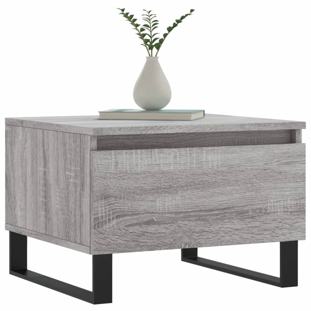 Mesas de centro 2 pcs 50x46x35cm deriv. madeira cinzento sonoma