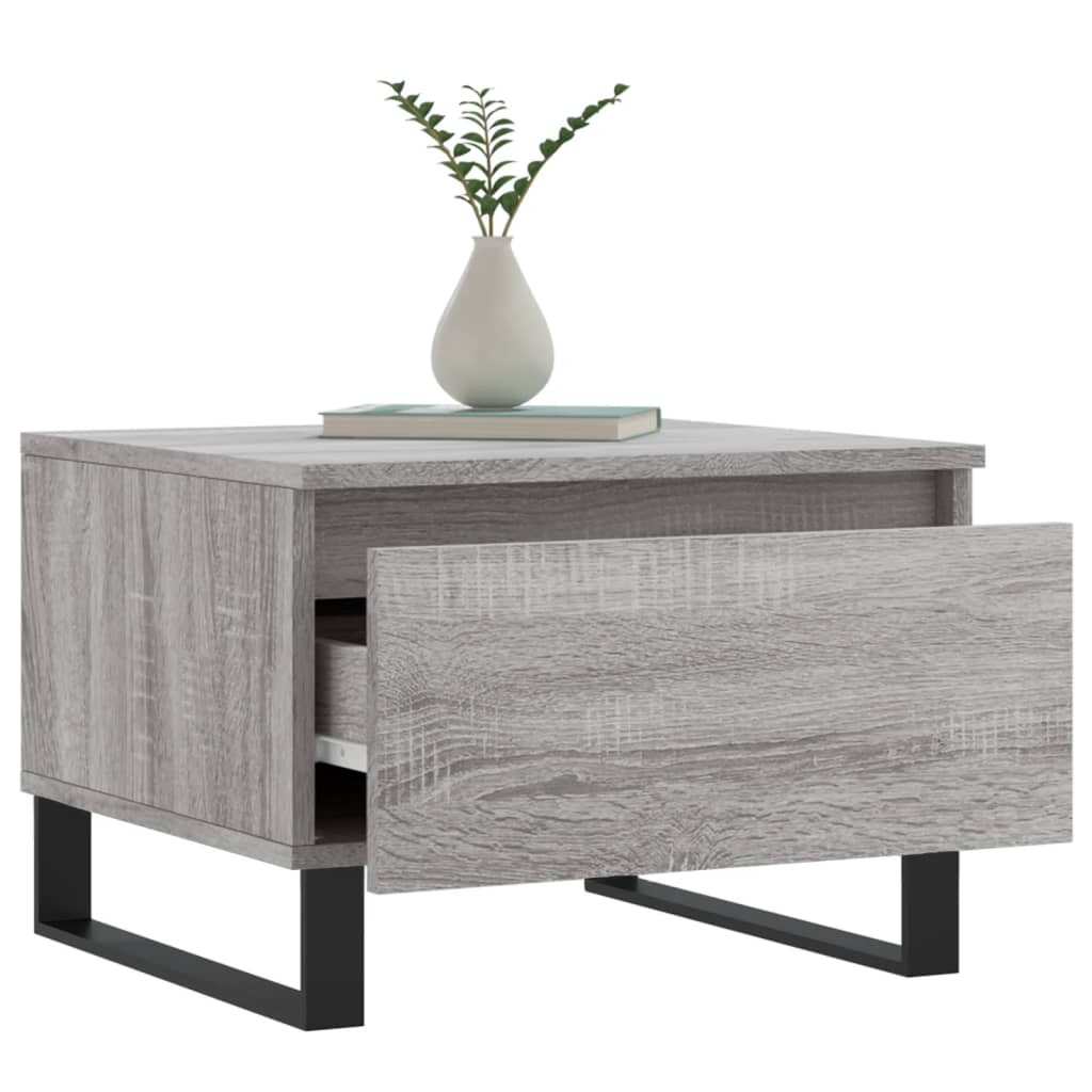 Mesas de centro 2 pcs 50x46x35cm deriv. madeira cinzento sonoma