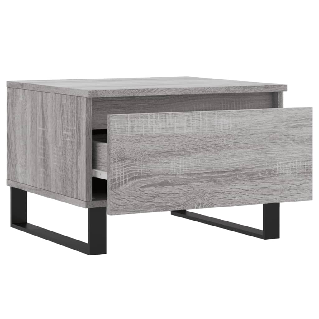 Mesas de centro 2 pcs 50x46x35cm deriv. madeira cinzento sonoma