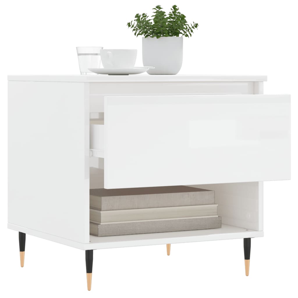 Mesa de centro 50x46x50cm derivados de madeira branco brilhante