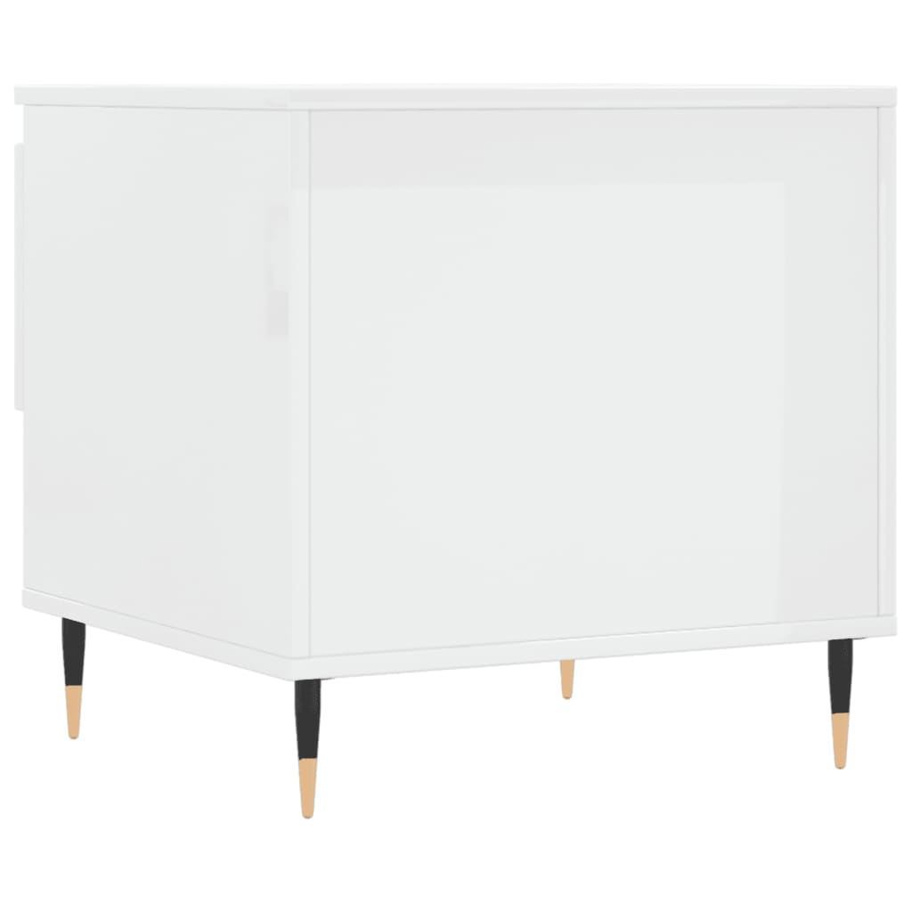Mesa de centro 50x46x50cm derivados de madeira branco brilhante