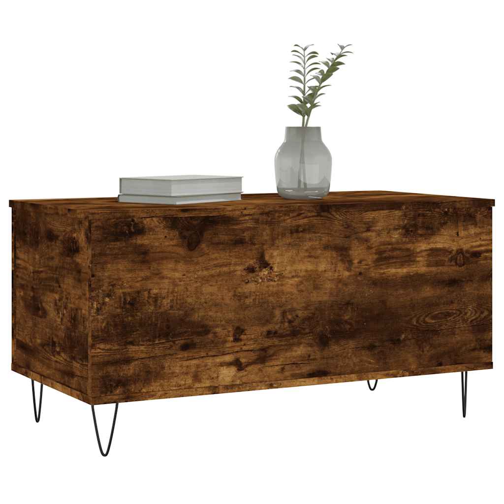 Mesa de centro 90x44,5x45 cm derivados madeira carvalho fumado