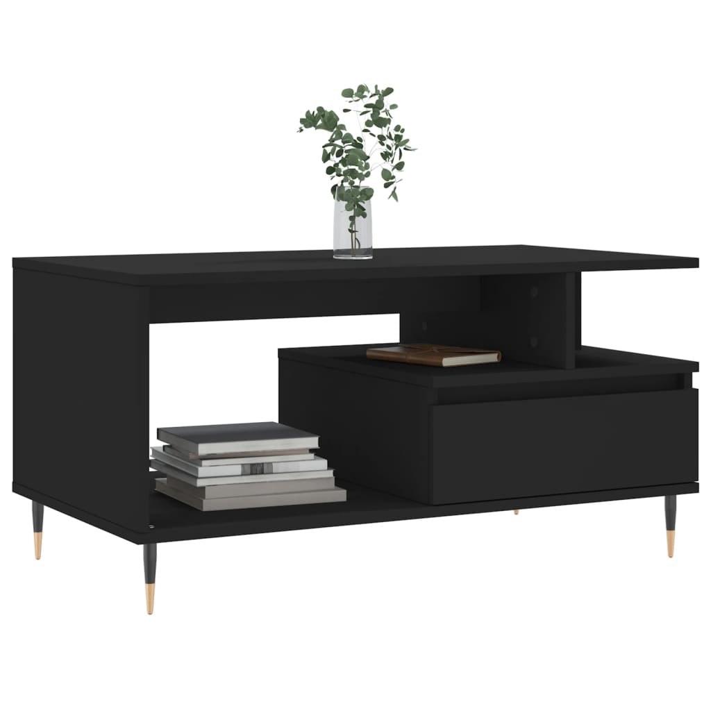 Mesa de centro 90x49x45 cm derivados de madeira preto