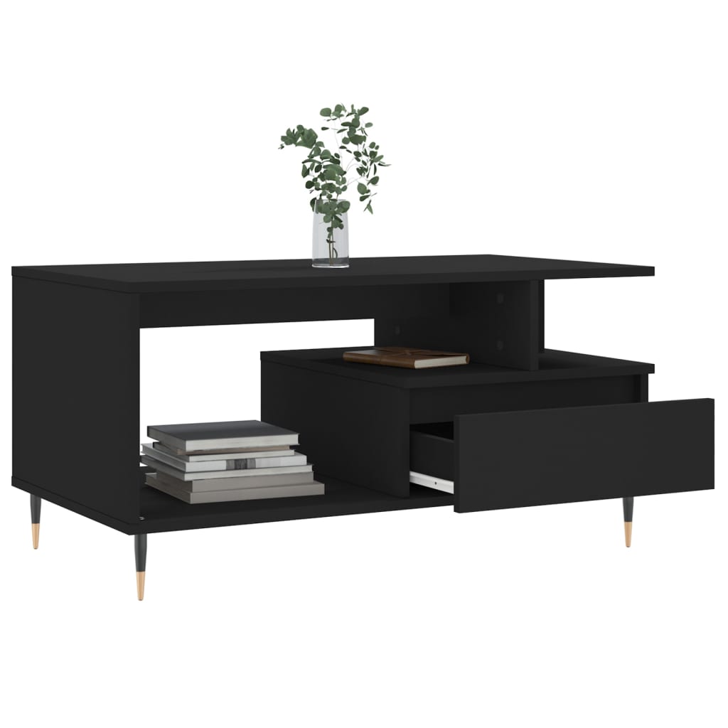 Mesa de centro 90x49x45 cm derivados de madeira preto