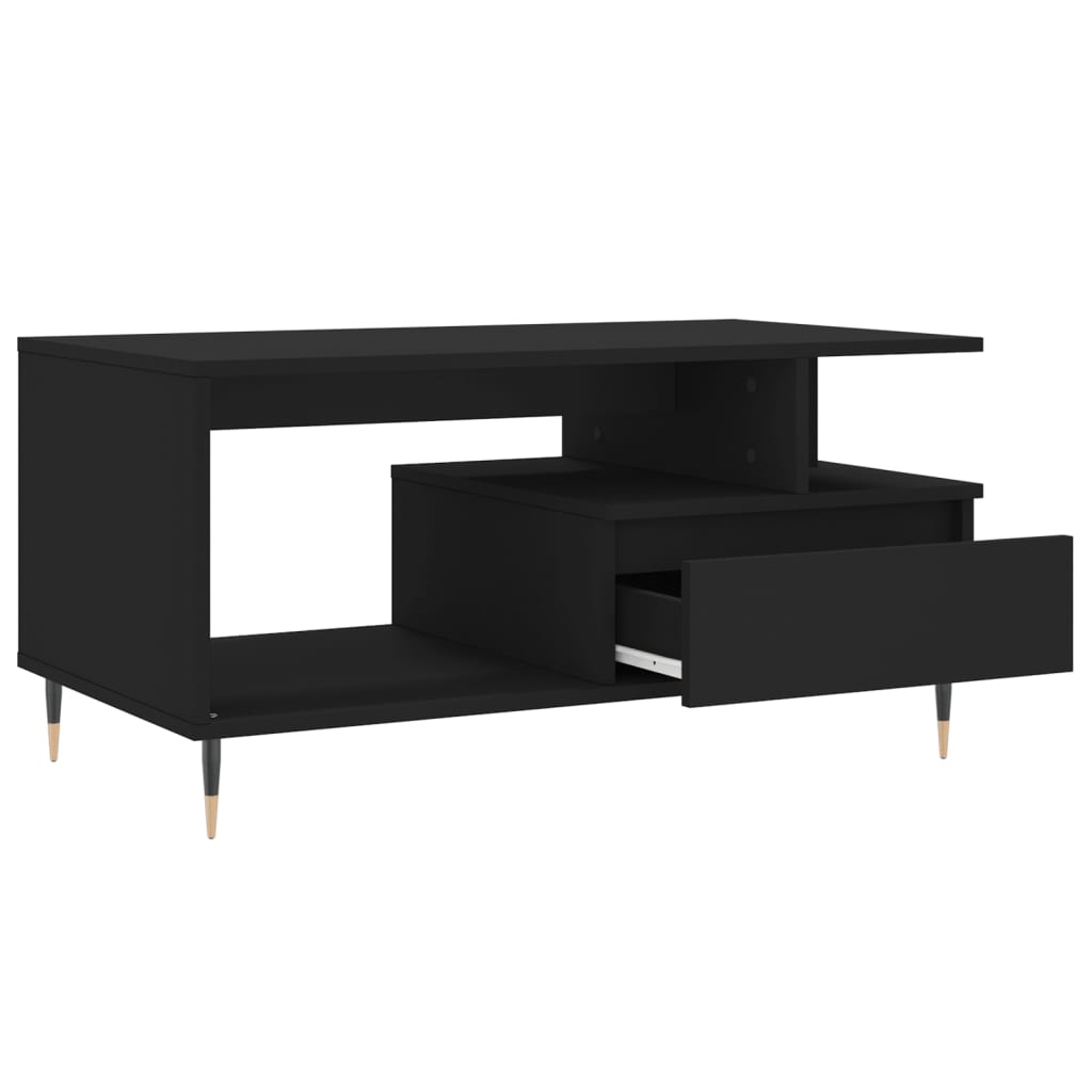 Mesa de centro 90x49x45 cm derivados de madeira preto