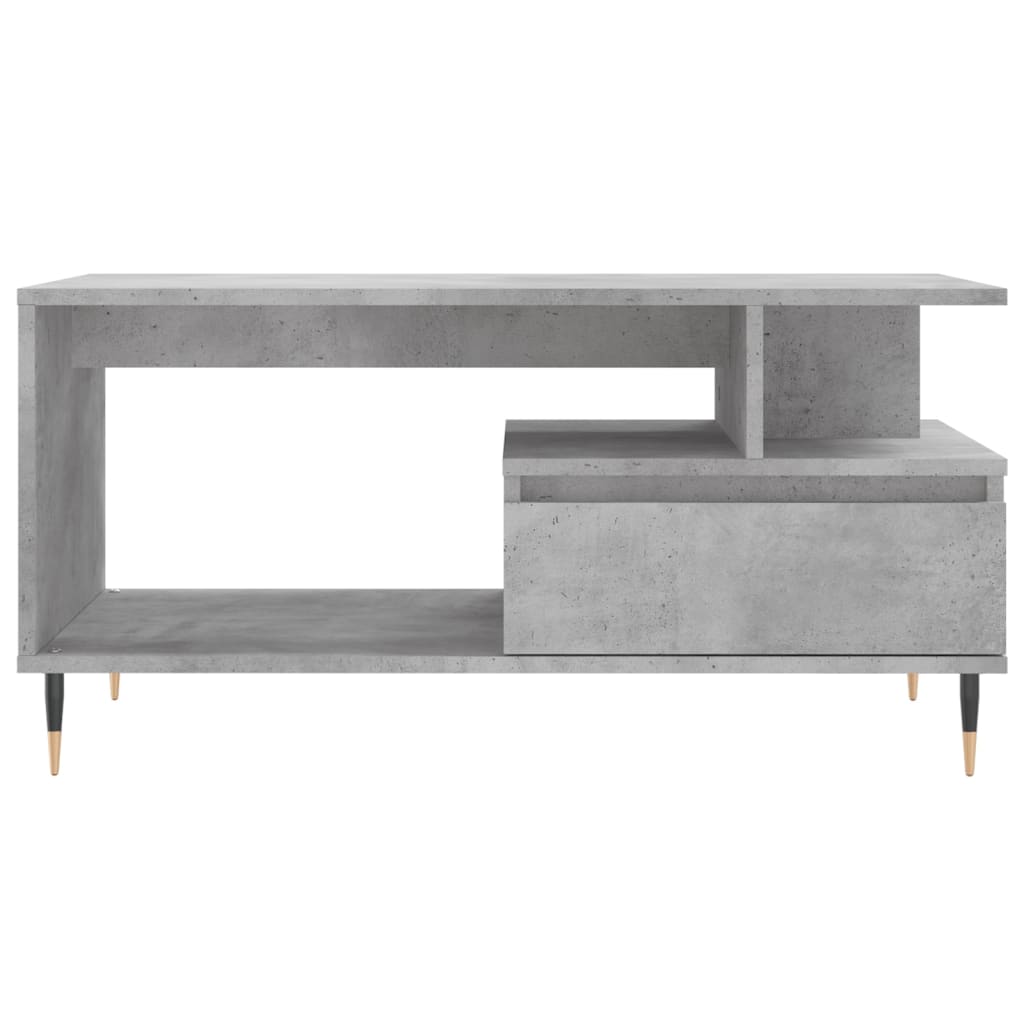 Mesa de centro 90x49x45 derivados de madeira cinzento cimento