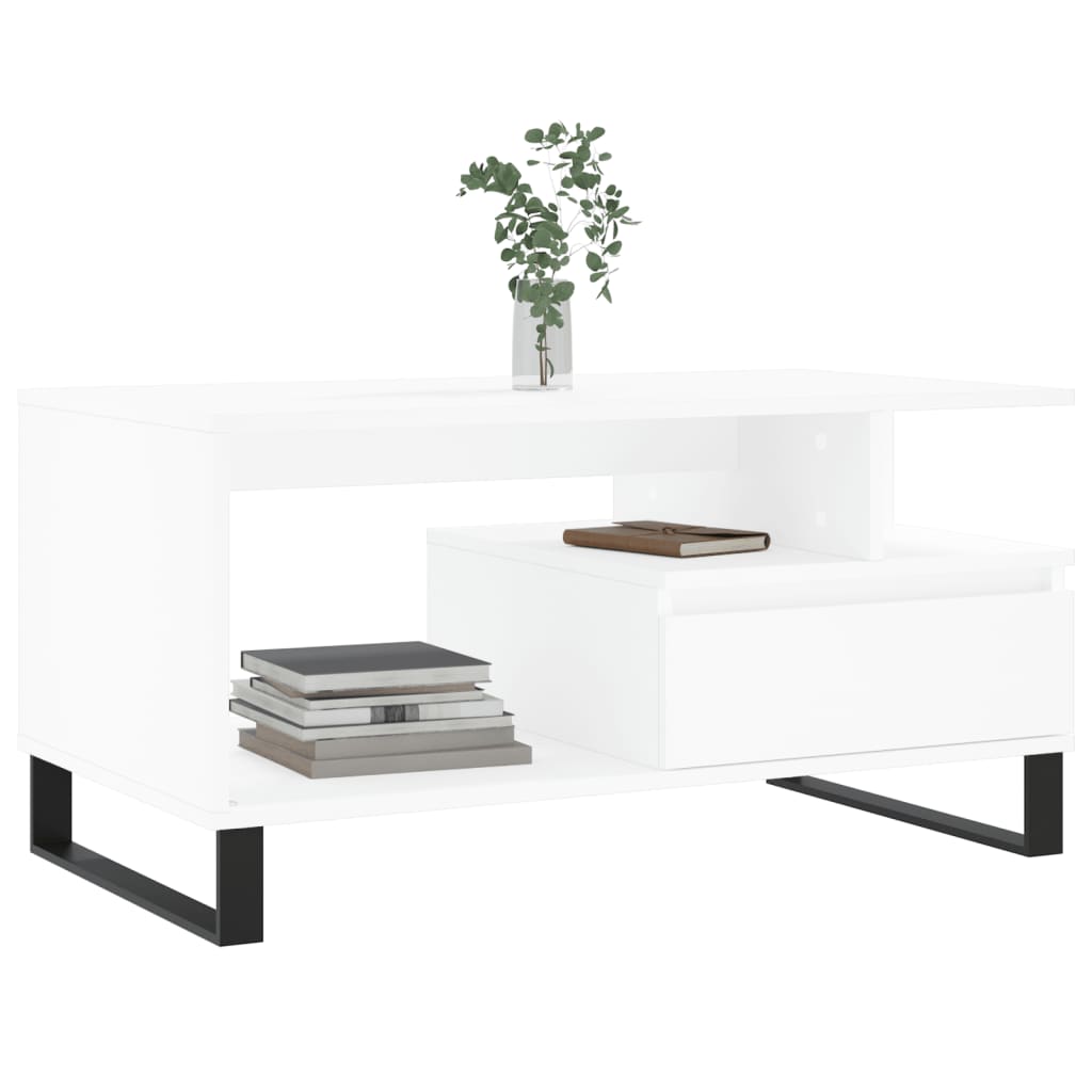 Mesa de centro 90x49x45 cm derivados de madeira branco