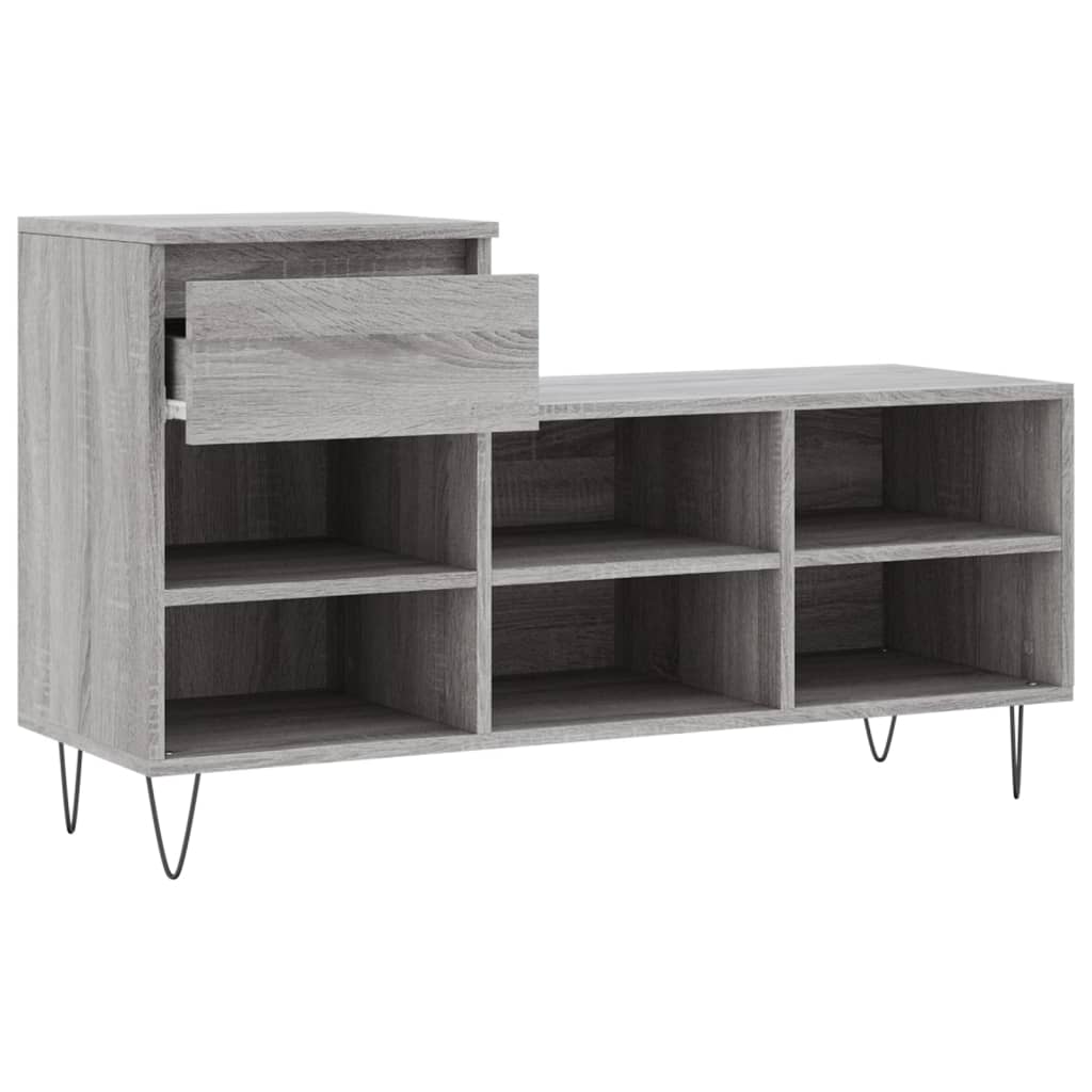 Sapateira 102x36x60 cm derivados de madeira cinzento sonoma