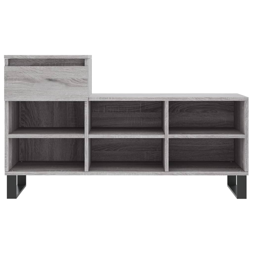Sapateira 102x36x60 cm derivados de madeira cinzento sonoma