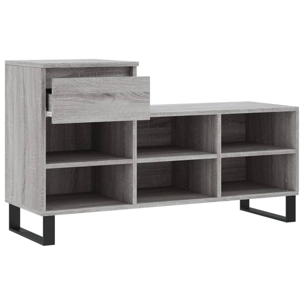 Sapateira 102x36x60 cm derivados de madeira cinzento sonoma