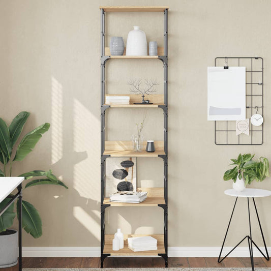 Estante Carvalho Sonoma 50x33x188,5 cm Madeira Engenheirada